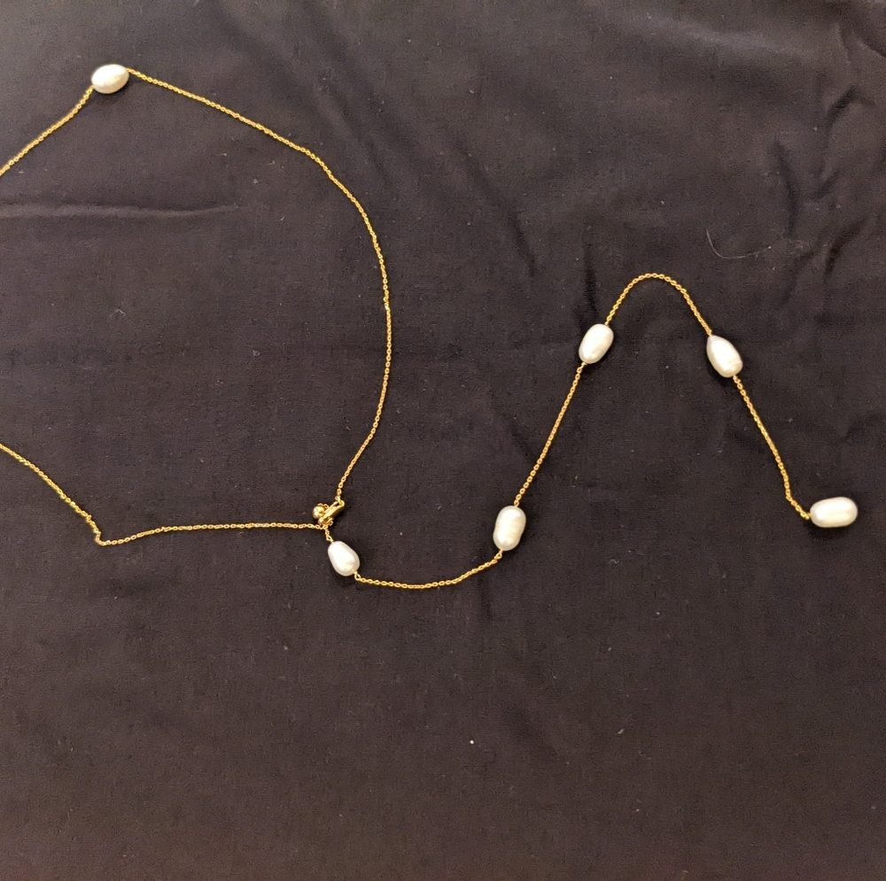 BHLDN Wolfe Back Necklace Gold